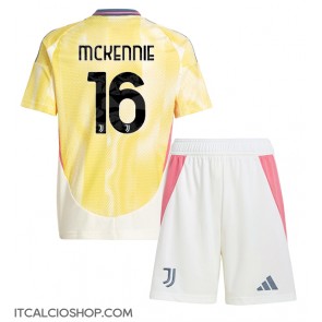 Juventus Weston McKennie #16 Seconda Maglia Bambino 2024-25 Manica Corta (+ Pantaloni corti)